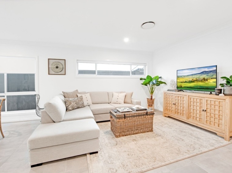 Huntlee display home living area