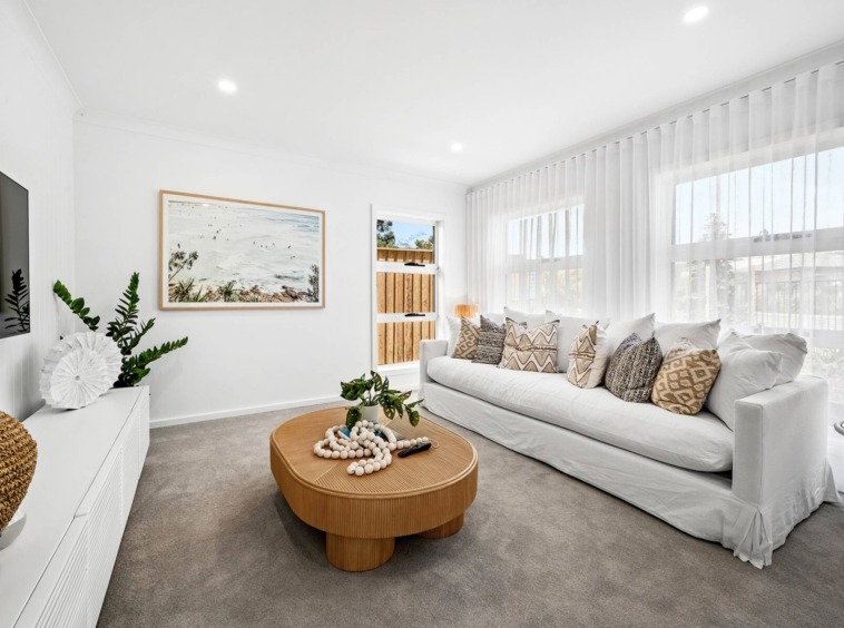 coastal style home media room