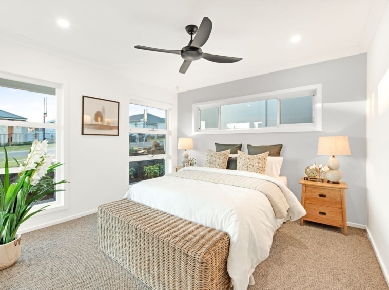 Huntlee display home master bedroom