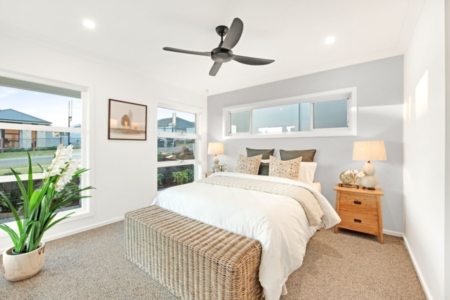 Huntlee display home master bedroom