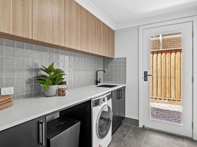 modern two storey home laundry