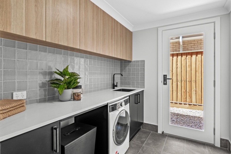 modern two storey home laundry