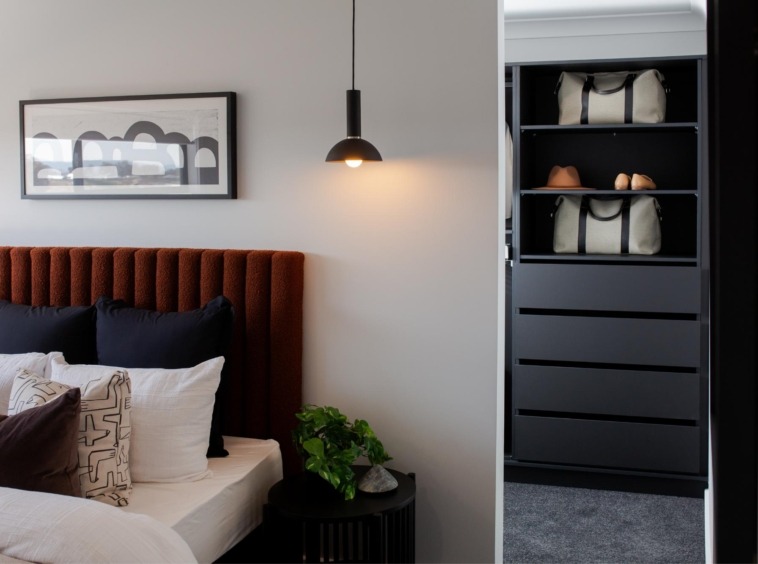modern two storey home main bedroom