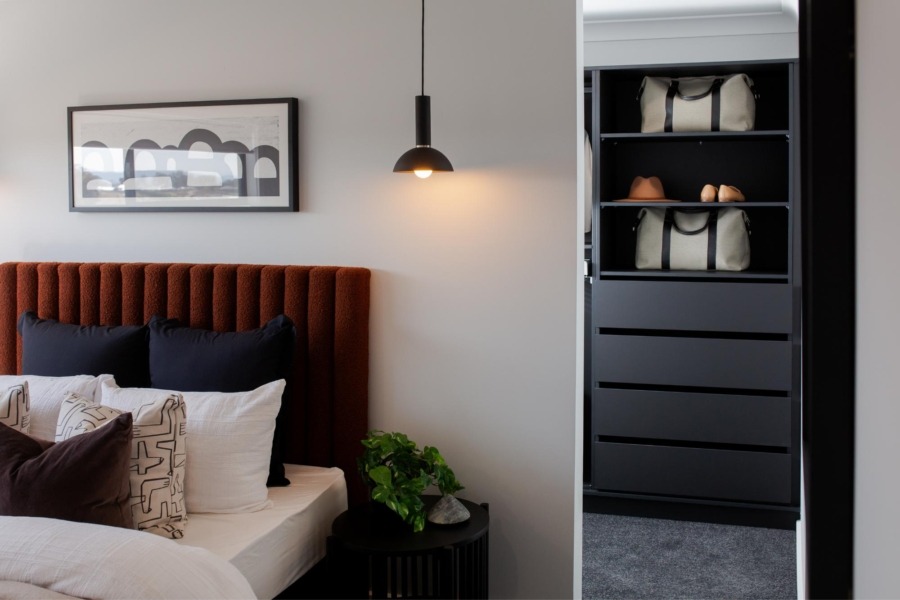 modern two storey home main bedroom